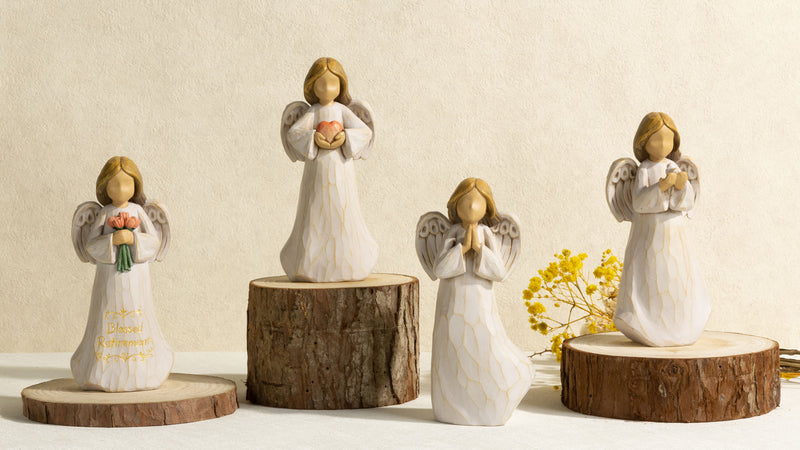 Decorative Praying Angel Figurine, 6 inch, Resin, Home Decor