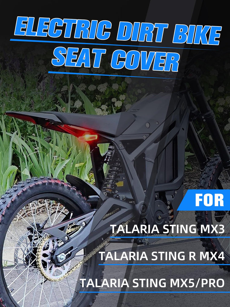 [Australia - AusPower] - Dirt Bike Seat Cover for Talaria Sting MX3/R MX4 MX5/PRO Electric Bike White,High Elastic Leather 