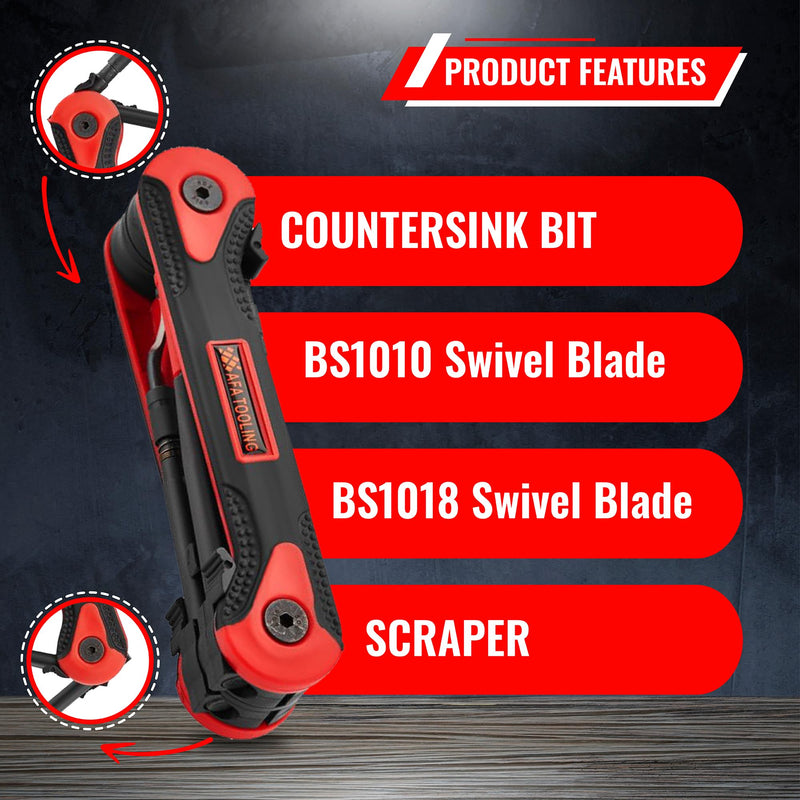 [Australia - AusPower] - AFA Tooling - 4-in-1 Deburring Tool - Works on Metal, Resin, PVC Pipes, Copper, Plastic and 3D Printed Edges - Plumbing & 3D Printing Burr Removal Reamer Tool 