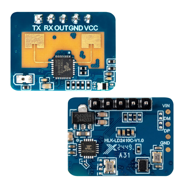 [Australia - AusPower] - 3 PCS LD2410C Sensor Module HLK-LD2410 Human Presence Radar LD2410 Millimeter Wave Radar Sensor Module Non Contact 24GHz ISM Band Serial Port IO Level Output LD2410C-3PCS 