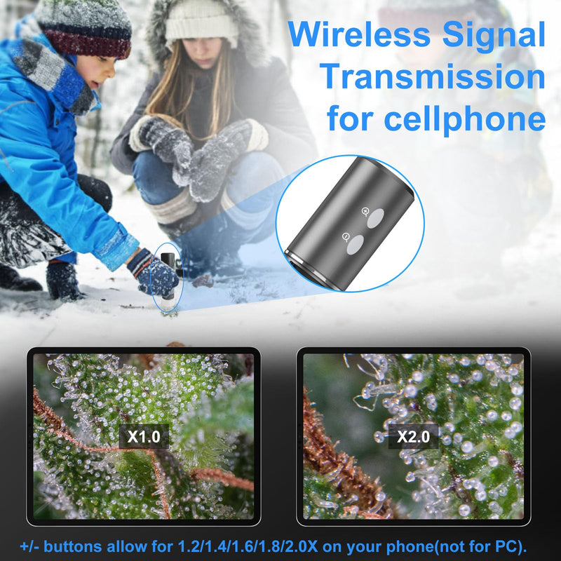 4K WiFi Microscope, Upgraded Stand for iPhone Android PC, 50-1000X USB Digital Microscope, HD Endoscope Camera, Compatible with All Devices, Wide Angle, Long Focal Length, Reliable Service
