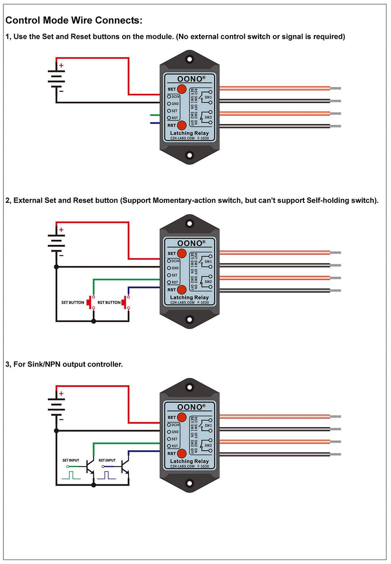 DPST 1NO 1NC 8Amp Latching Relay Module (DC 5V) DC 5V