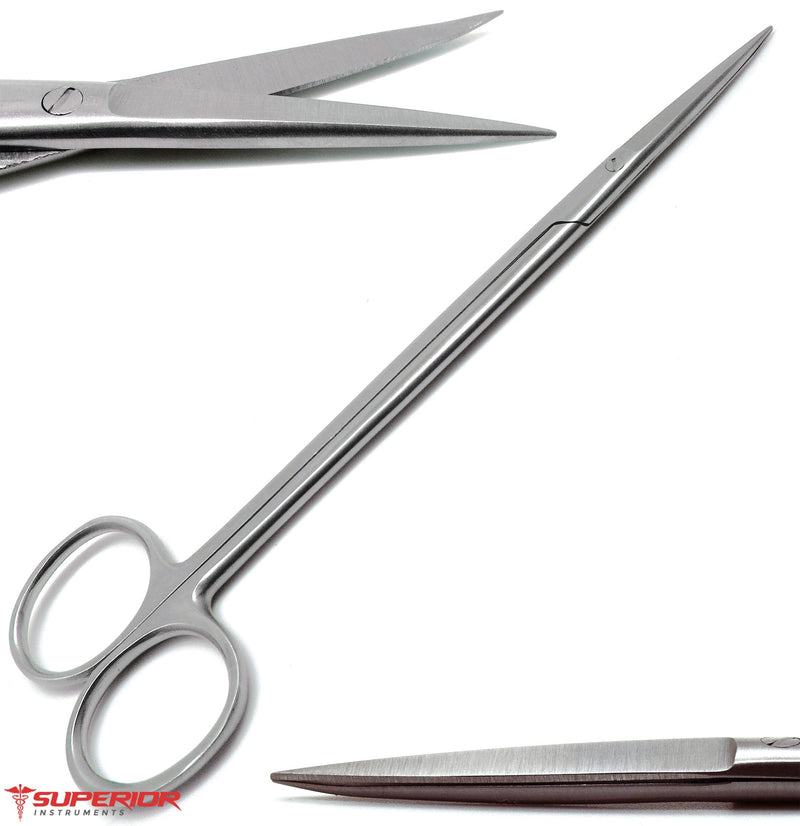 [Australia - AusPower] - Surgical Scissors Blunt & Sharp Straight & Curved Metzenbaum 6" & Kelly 7" 4 Pcs Instruments 