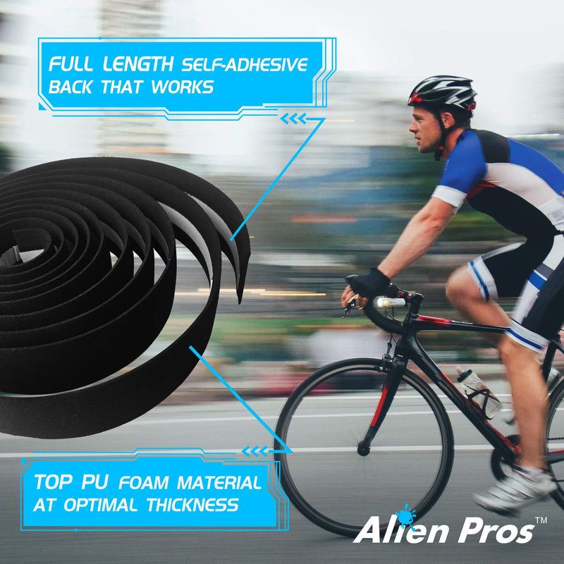 ALIEN PROS Bike Handlebar Tape EVA (Set of 2) Bianchi Green - Enhance Your Bike Grip with These Bicycle Handle bar Tape - Wrap Your Bike for an Awesome Comfortable Ride (Set of 2, Green) Bianchi Green - Set of 2
