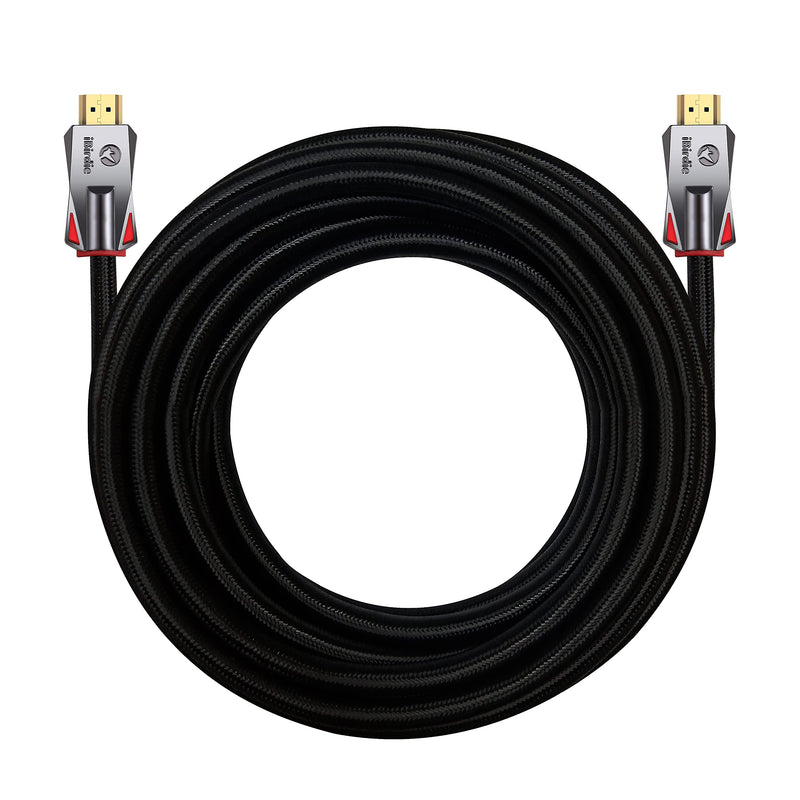 iBirdie 8K Fiber Optic HDMI Cable 50 Feet 16 Metre, Active Unidirectional Cord 8K 60hz, 4K 120hz, 4K 144hz, HDCP 2.3 2.1, Compatible for Apple-TV PS5 4070 4080