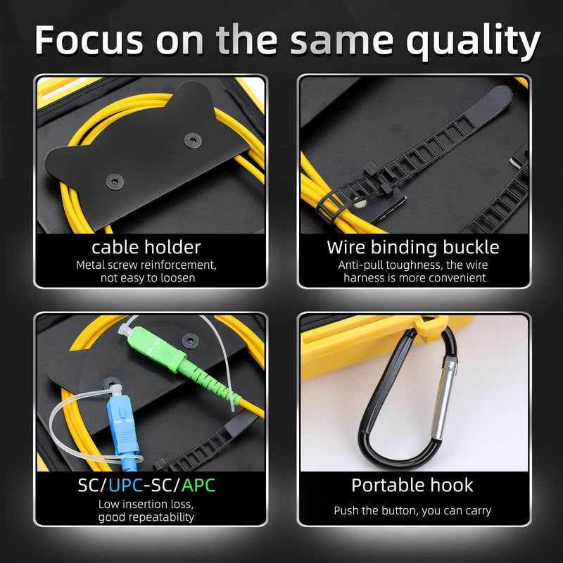 Fiber Optic Test Tool SC/UPC-SC/APC SM（9/125） OTDR Launch Cable Box Extension Cord OTDR Dead Zone Eliminator