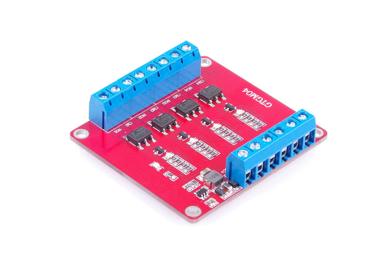 [Australia - AusPower] - 4-Channel Solid State Relay Module High Low Level Trigger 3A Optocoupler Isolation 