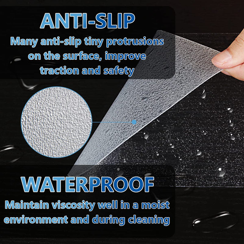 Butizone Stair Treads Non Slip 4" x 24", 5-Pack Pre-Cut Clear Anti Slip Strips for Wooden Steps Indoor, Transparent and Waterproof Grip Tape, Safety for Elderly, Children, and Dogs 4" X 24"