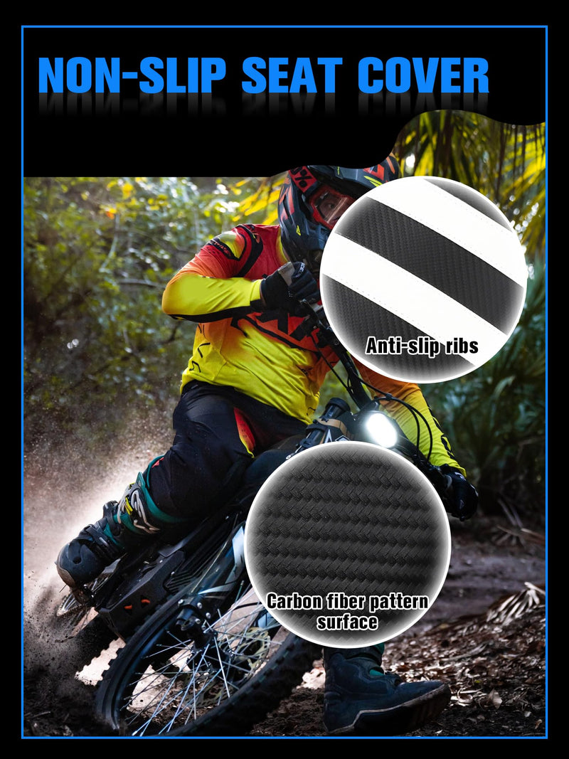 [Australia - AusPower] - Dirt Bike Seat Cover for Talaria Sting MX3/R MX4 MX5/PRO Electric Bike White,High Elastic Leather 