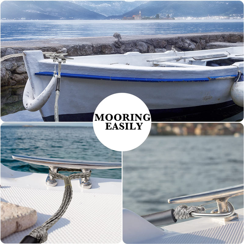 4FT Premium Boat Bungee Dock Lines Jet Ski Accessories with Marine Grade 316 Stainless Clip Safely Mooring for Jet Ski, SeaDoo, Yamaha WaveRunner, Kayak, Pontoon Boat, Dinghy 4~5.5ft 4 Feet Grey