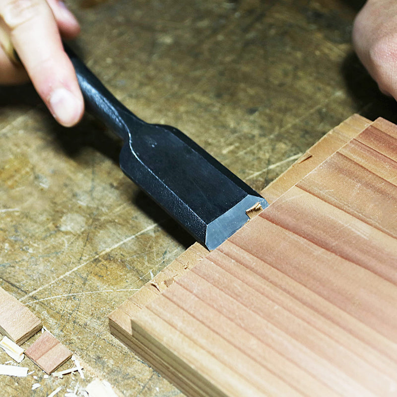 [Australia - AusPower] - KAKURI Japanese Mortise Chisel for Woodworking 1/8" (3mm), Made in JAPAN, Wood Chisel Oire Nomi, Razor Sharp Japanese High Carbon Steel Blade, White Oak Wood Handle 3mm 