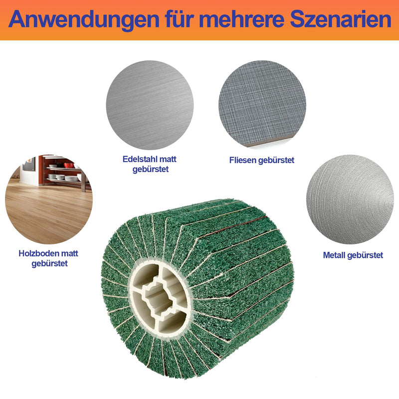 Sanding Roller Brush with Sandpaper Grit 240, Sanding Rollers, Sanding Sleeves for Satin Machine, Satin Roller for Wood, Metal Surface Polishing 120 x 100 mm | Schleifwalze Bürste,schleifbürsten für Holz Metall Oberfläche Polieren,für Tischler,Möbelbau...