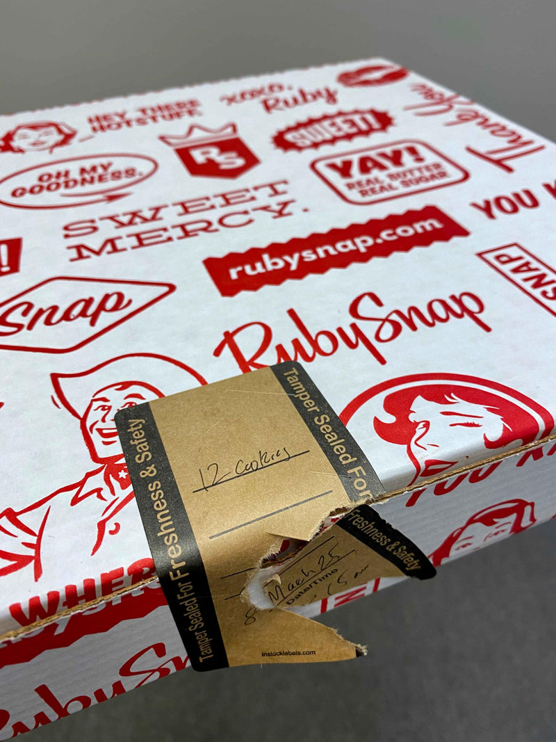 Natural Kraft Food Delivery Tamper Evident Labels Go Green 2 x 4 Inch 500 Total Adhesive Stickers