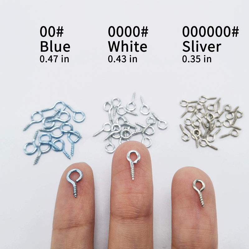 [Australia - AusPower] - Eye Screw Pins for Jewelry Making Findings Mini Metal Eye Hooks 300 Pieces Zinc Plated (Black) Self Tapping Eyelets O Ring Hanging DIY Projects Crafts Arts Wine Cork Charm Bead 12mm x 6mm 00#(300PCS) Black 
