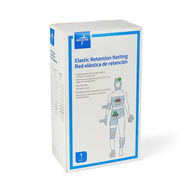 [Australia - AusPower] - Medline Stretch Tubular Elastic Dressing Retention Net, Size 8, 31" x 25 yd., Ideal for Wound Care, Single Pack 