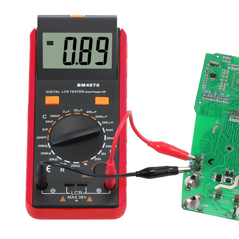 BM4070 LCR Meter Capacitance Inductance Resistance Self-Discharge Digital Instrument with LCD Display 1999 and Data Hold Function for Capacitance Resistance Inductance Measuring Meter