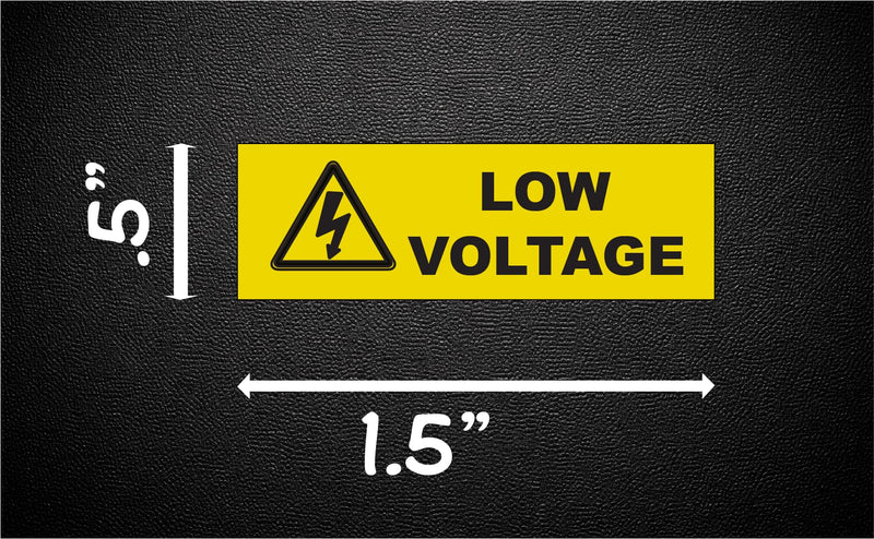 Low Voltage Electric Electricity Stickers Decals (12 Pack) Small .5x1.5