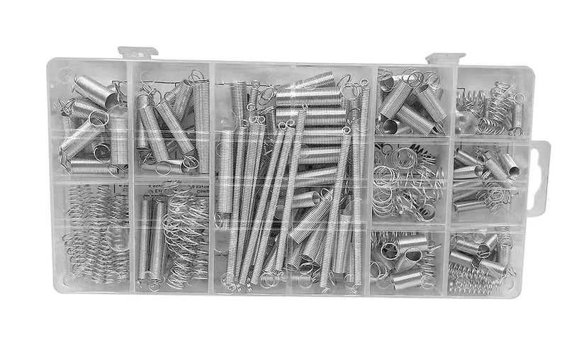 [Australia - AusPower] - 1/2 Sets Spring Assortment kit, 200pcs Heavy Steel Wire-Metal Extension Spring Replacement Kit (1) 1 