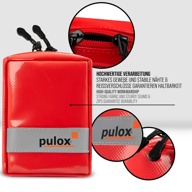 PULOX Ampullarium Ampoule Bag for Medicine Ampoules Unfilled, red, Functional S (pack of 2)