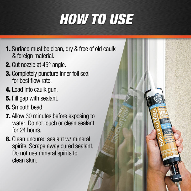 [Australia - AusPower] - DAP Silicone Max All Purpose Sealant, Clear, 10.1 Oz (7079808791) 