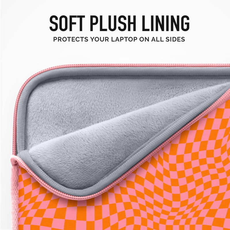 [Australia - AusPower] - Vandel 13 Inch Laptop Sleeve, Fits 13-13.3 in Laptops: MacBook Air Case, Pro, Case Chromebook M1 Sleeve Inch, HP Soft 13-13.3 Inch Pink Checker 
