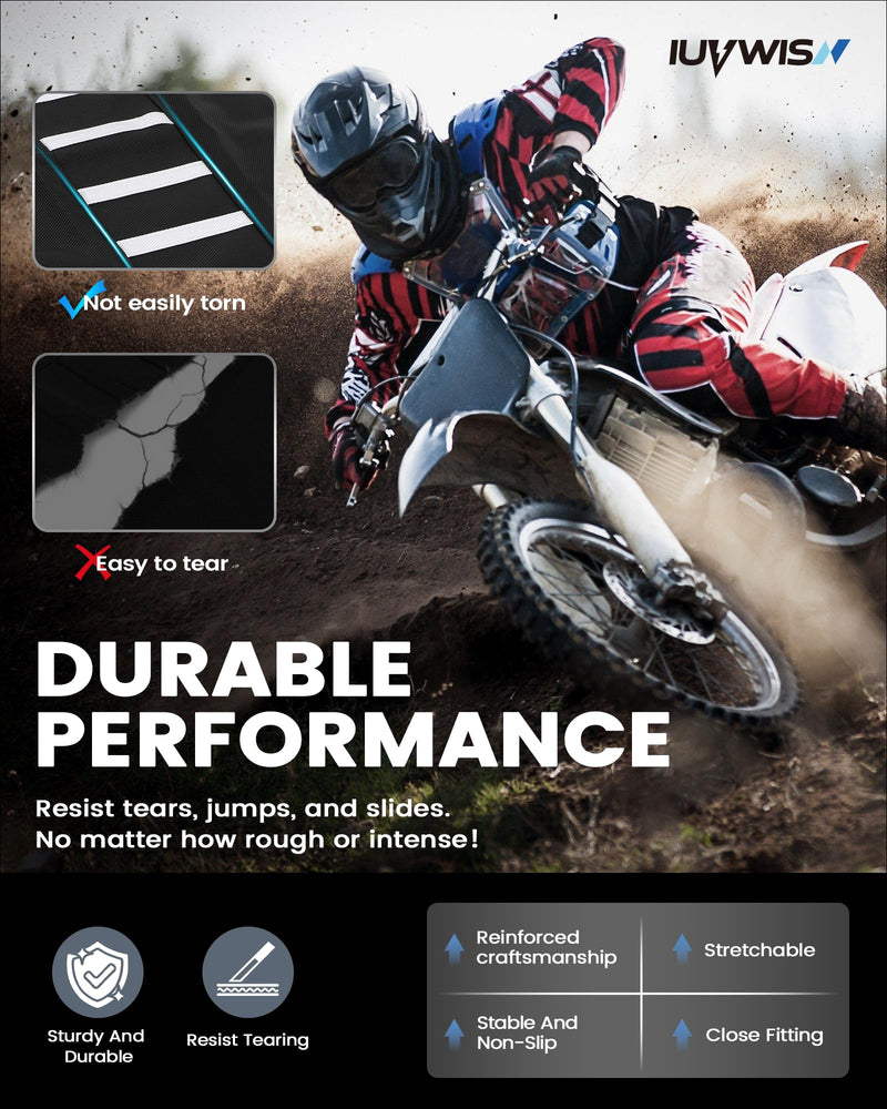 [Australia - AusPower] - Dirt Bike Universal Seat Cover Non-Slip Gripper Soft Motorcycle Seat Covers for CRF YZF YZ EXC SX KLX KX TTR Most Motorcross Black 