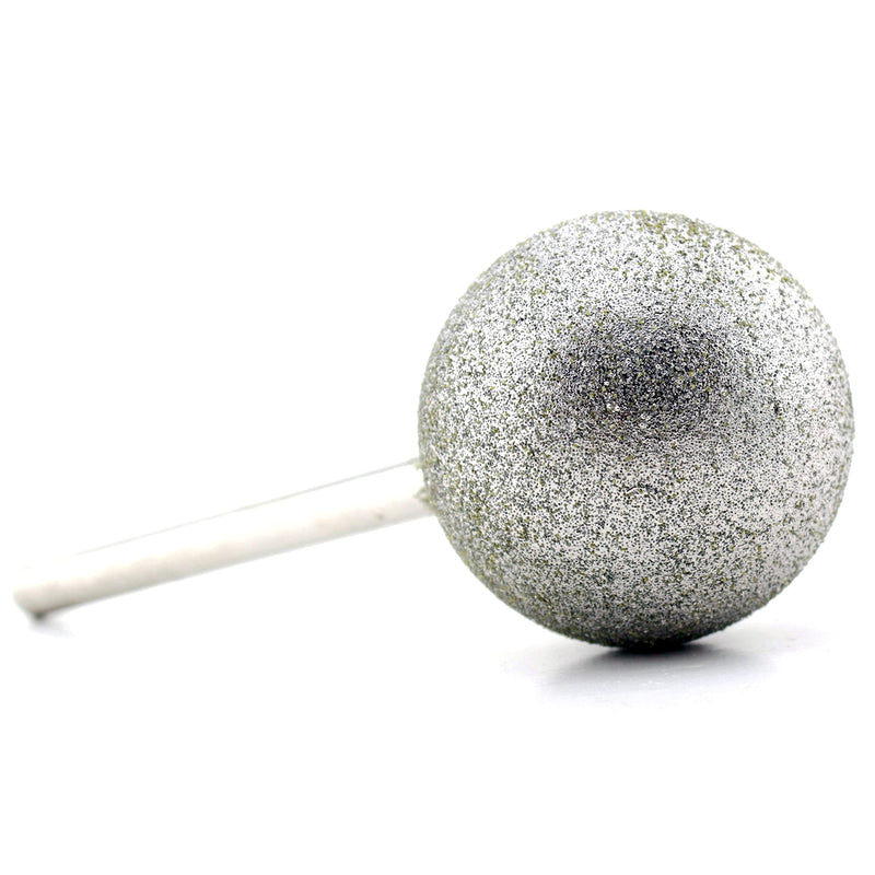 JINGLING 50mm 2 inch Spherical Head Diamond Grinding Bit Coated Round Ball Burs with Shank 5/16" Grit 80 Tools for Stone 50mm (2")