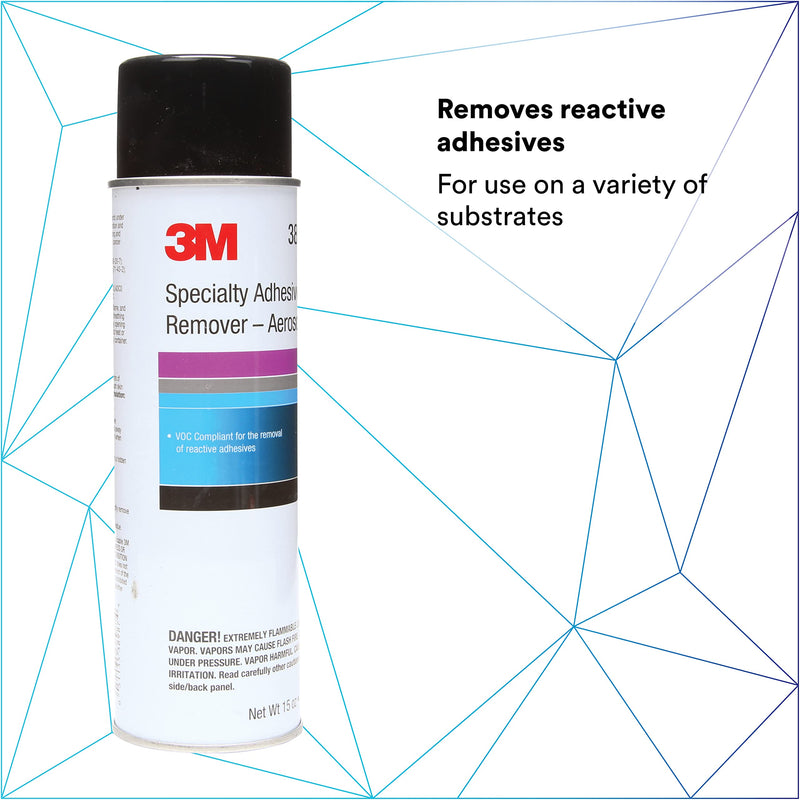 3M Specialty Adhesive Remover, 38987, Solvent-Based, Removes Reactive Adhesives, 15 fl oz 3M Specialty Adhesive Remover 15 Fl Oz (Pack of 1)