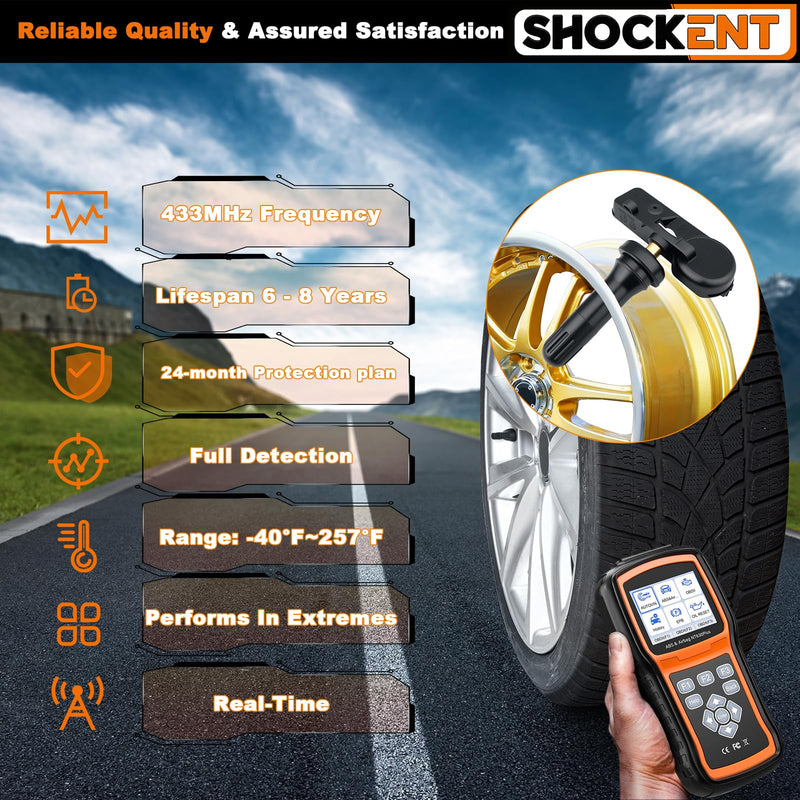 [Australia - AusPower] - Upgraded 433Mhz TPMS Sensor 13598773 for:-Chevy Malibu 2016-2022, Cruze 2016-2019, Impala 2017-2018, Traverse 2021-2022; for:-GMC Acadia 2016-2022;Tire Pressure Monitoring System Sensor 4Pcs 