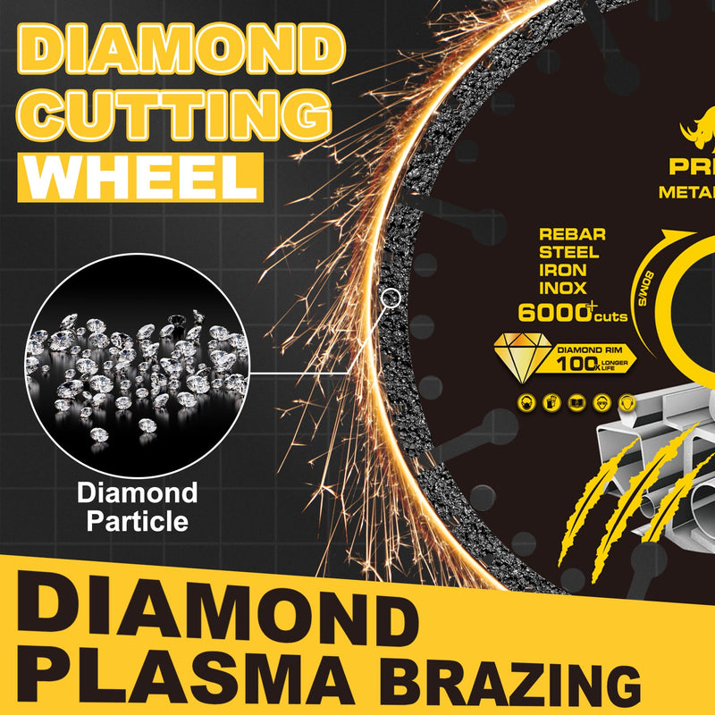 [Australia - AusPower] - Diamond Cutting Wheel 4 1/2 x 7/8 Inch, Angle Grinder Cutting Disc, Carbide Cut Off Wheels, 4 1/2 Cut Off Wheel for Metal with 6000+ Cuts on Rebar, Steel, Iron and INOX - 3Pack 