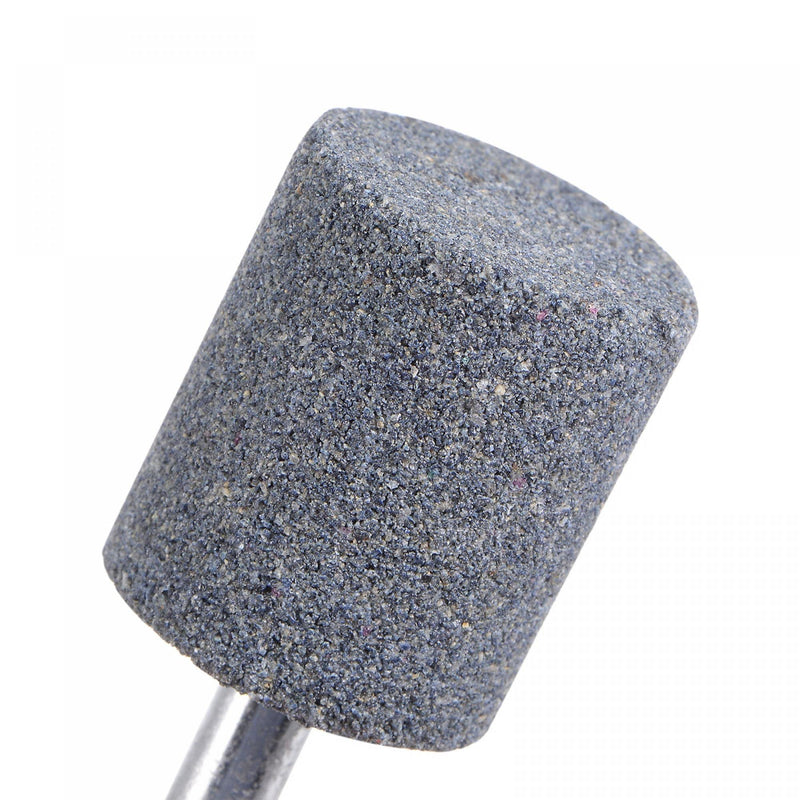 [Australia - AusPower] - uxcell 15 Pcs Abrasive Mounted Stone 1/4" Shank 1" Dia Cylindrical Corundum Grinding and Polishing Head for Engraving Rotary Tool 25mm 