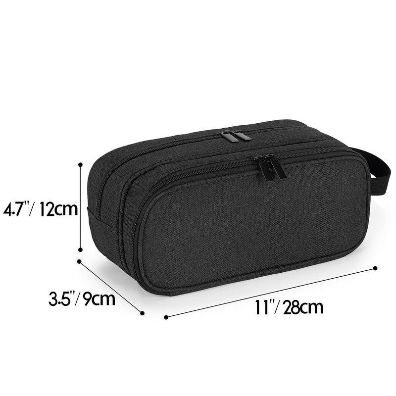[Australia - AusPower] - Trunab Stethoscope Carrying Case Hold 2 Stethoscopes or BP Cuffs, Compatible with 3M Littmann/MDF/ADC, Medical Case with Extra Pocket for Nurse Accessories, Essentials for Nurses, Doctors, Black 