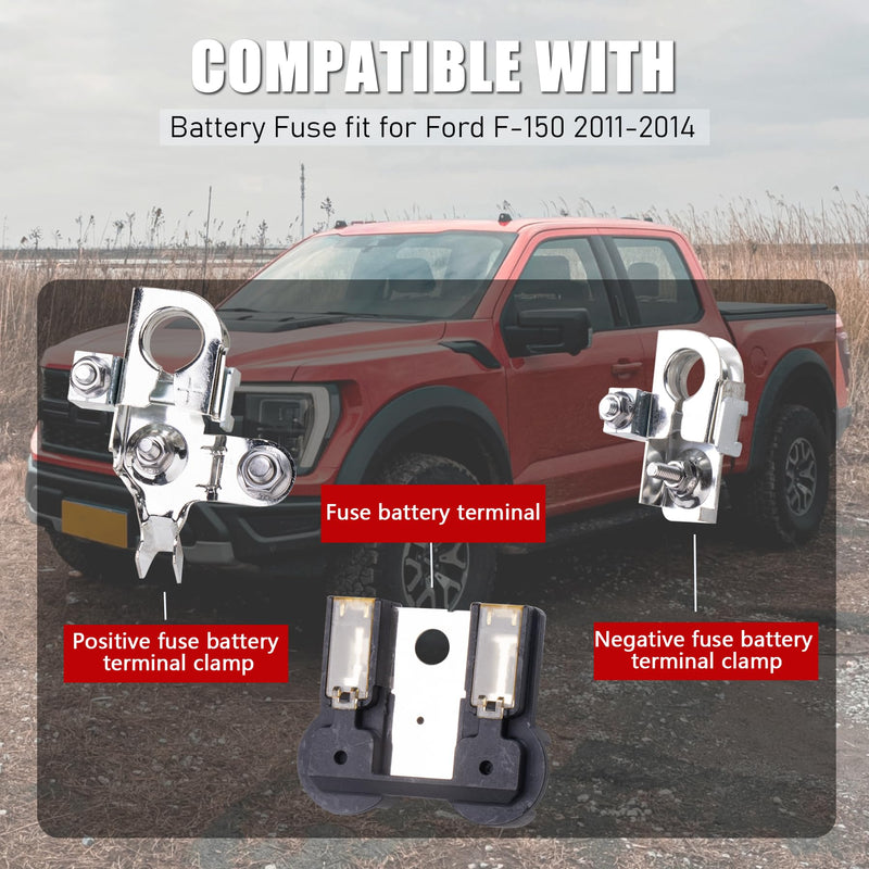[Australia - AusPower] - AL3Z-14526-AA BT4Z-14450-AA BT4Z-14450-BA Battery Terminal Clamp and Battery Fuse Terminal Fit for Ford F-150 2011 2012 2013 2014 