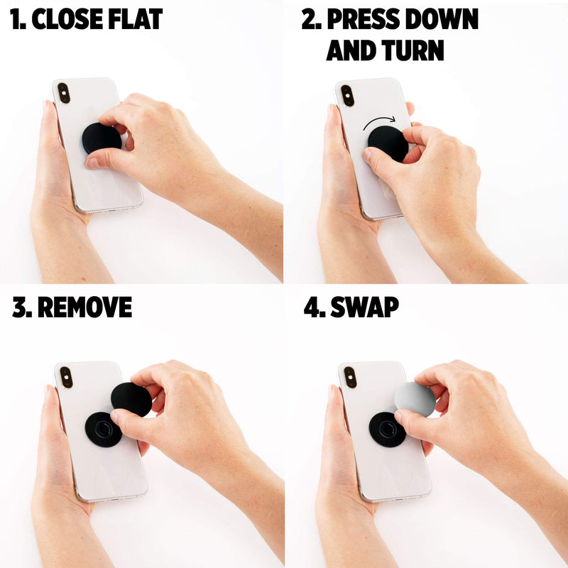 [Australia - AusPower] - PopSockets: Phone Grip with Expanding Kickstand, Pop Socket for Phone - Checker Black 