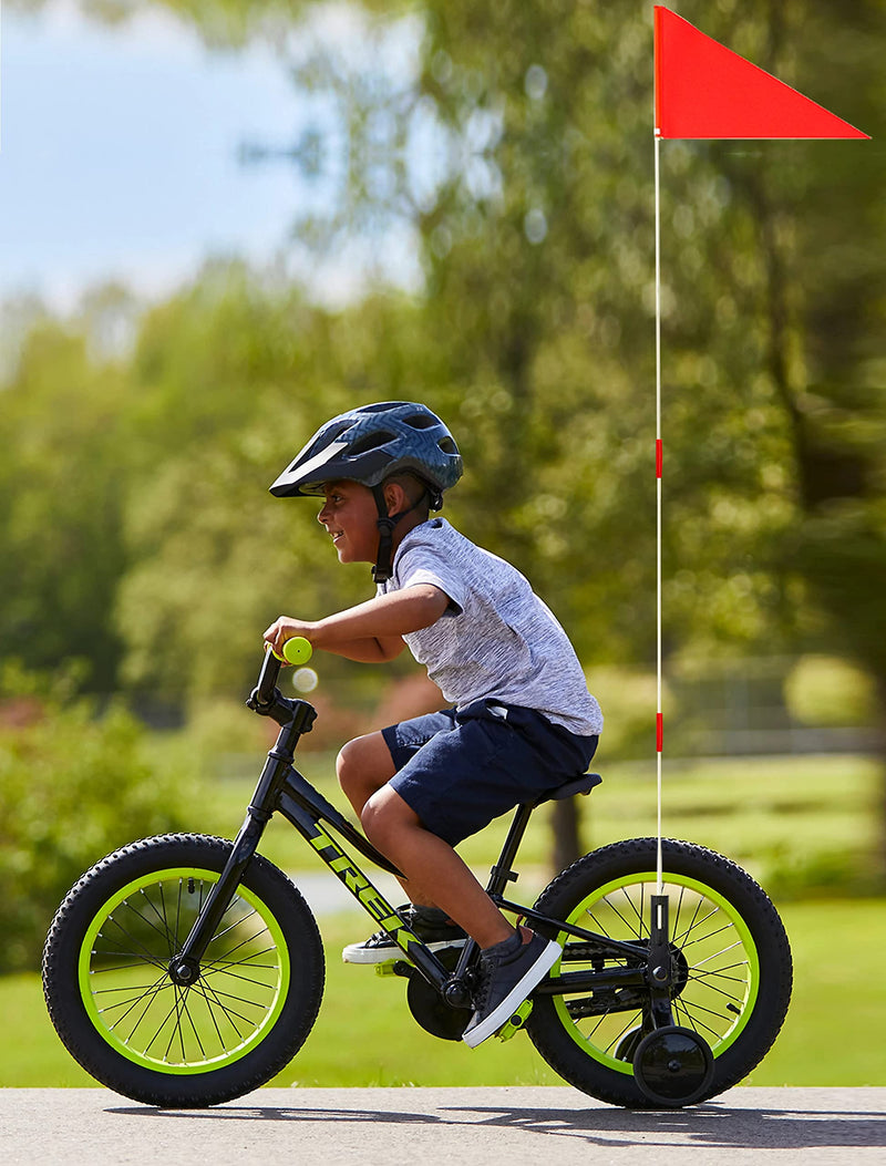 [Australia - AusPower] - 2Pcs Bike Safety and USA Flags - Six Foot Heavy Duty Fiberglass Pole, Polyester Full Color Tear-Resistant Waterproof Orange and American Flags for Bicycles 2 