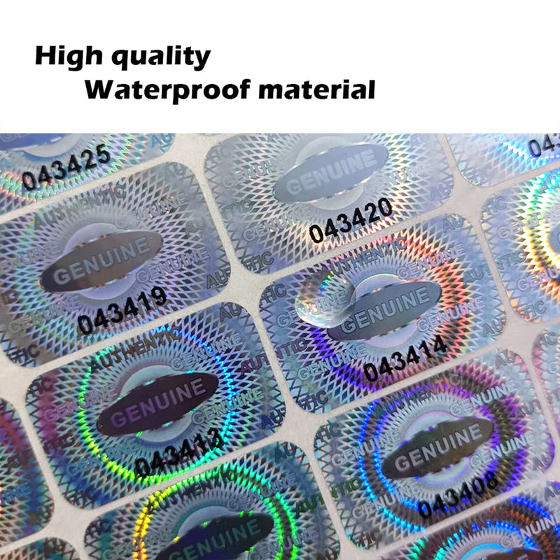 dose not apply 120 Pcs Authentic Hologram Labels/Stickers Silver Transfer Tamper Evident Security Warranty Void Seals / Stickers High with Unique Sequential Serial Numbering(1X0.6 inch) 120pcs