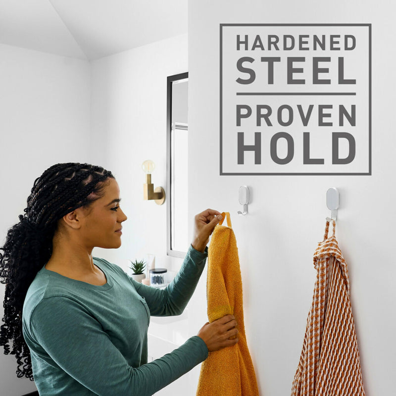 3M CLAW 15 lb. 2 Drywall Silver Hooks & 2 Extra Picture Hangers, Heavyweight Hanging Solution for Backpacks, Jackets, Pictures and Room Decor, Cute Wall Hooks - 4 Pack 15 lb.