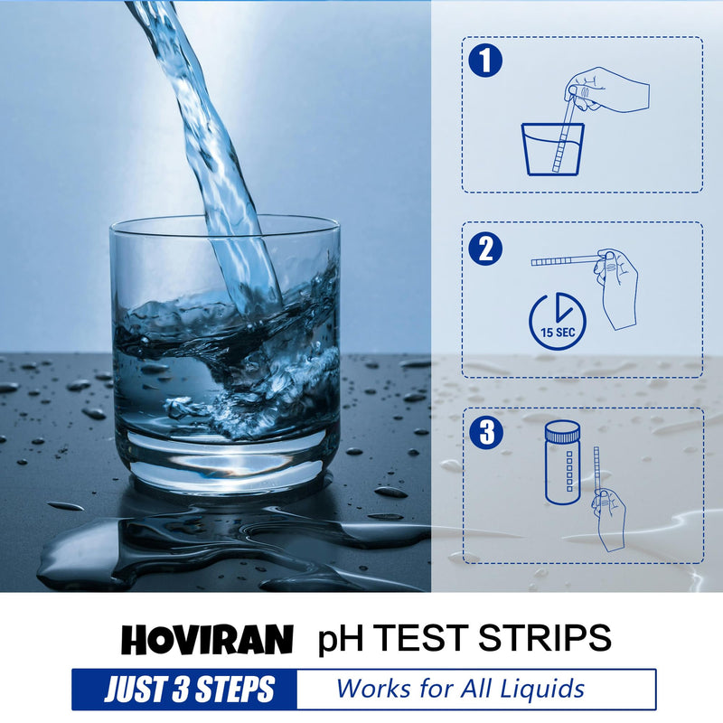 [Australia - AusPower] - Universal pH Test Strips 0-14 Fast Accurate pH Test Kit for Food, Soap Making and Kombucha, 125 Pieces Litmus Paper pH Test Strips for Liquids, Drinking Water, Aquarium, Pool pH 0-14 