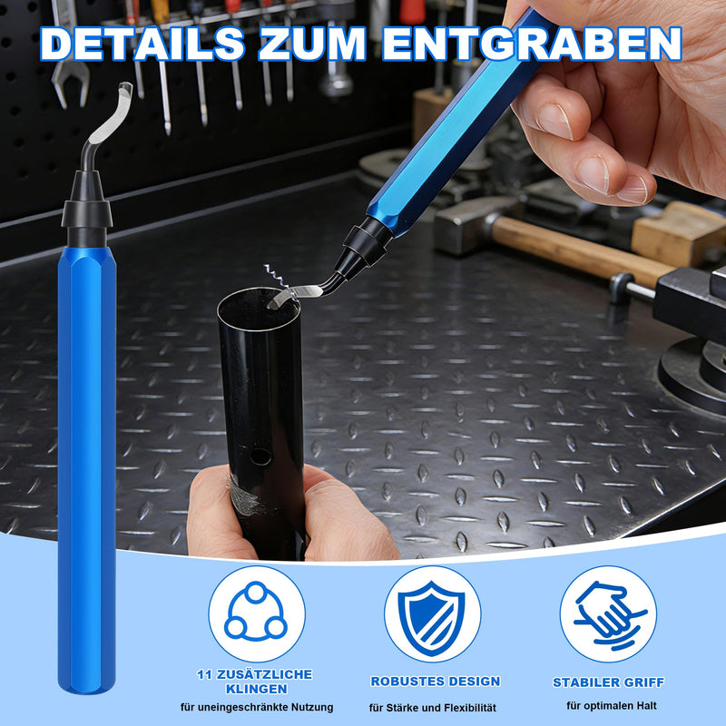 3D Printer Deburring Tool Accessory with 11 Different Blades | 3D Printing Deburring Set with 6 File Set Including Professional Deburring Tool for Resin, Cleaning, Polishing Tools