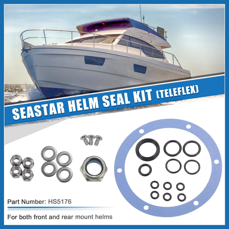 [Australia - AusPower] - 1set Hydraulic Helm Steering Pump Gasket Seal Rebuild Kit for Baystar Helms HH5231 HH5271 HH5273 Hydraulic Helm Seal Kit Replaces HS5176 Item Replacement 