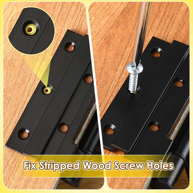 [Australia - AusPower] - 10 Pcs Patent Pending Wood Anchor, Stripped Screw Hole Repair Kit for Wood, Wall, Door, Fixing Stripped Screw Holes, Fits Wood Screws Sizes #2 to #16, Screw Holes from Stripped to Gripped 