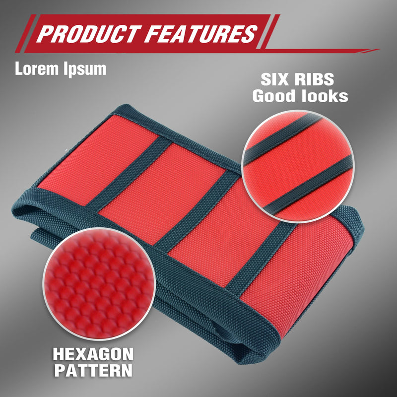 Gripper Rubber Dirt Bike Seat Cover - Universal Soft Seat Cover for Most Dirt Bike Motorcycle Red Black-Red
