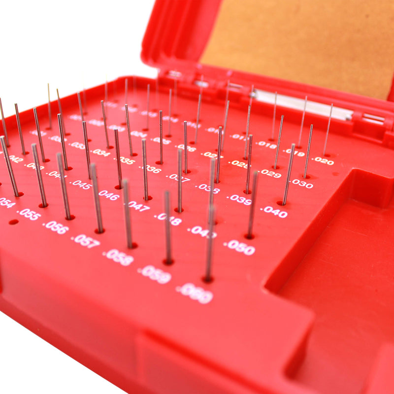 [Australia - AusPower] - HFS(R) M0 Plus Steel Pin Gage Set with Storage Case for Carpenters and Home Improvement 50 PCS 0.011-0.060" 0.011-0.060" M0 