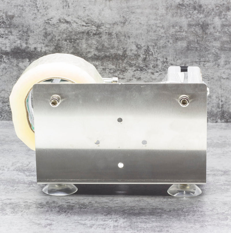 2 inches Desktop Table Top/Wall Mounted Tape and Label Dispenser, Large Desktop Tape Dispenser for 2'' Tape, Stainless Steel Frame with Sucktion Cup Sucker TTD-02
