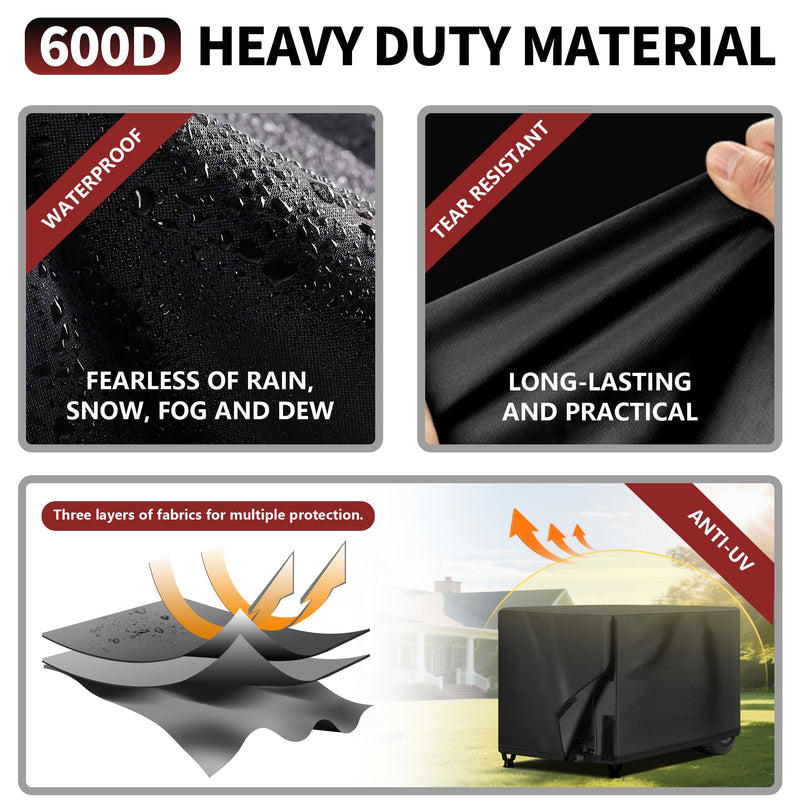 [Australia - AusPower] - NEXCOVER Waterproof Universal Generator Cover - Weather/UV Resistant Cover 26 x 20 x 20 inch, for Most Portable Generators 3000-5000 Watt, Black S: 26 x 20 x 20 inch 
