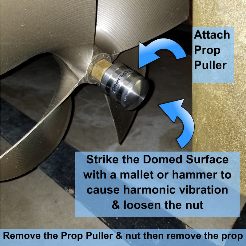Tidal Wake Harmonic Prop Puller for Inboard Boats, Prop Knocker, Propeller Removal Tool, Fits 1" or 1 1/8" Propeller Shafts, Handy Storage Tote Bag, Save Time and Money, Easy Do-It-Yourself Design