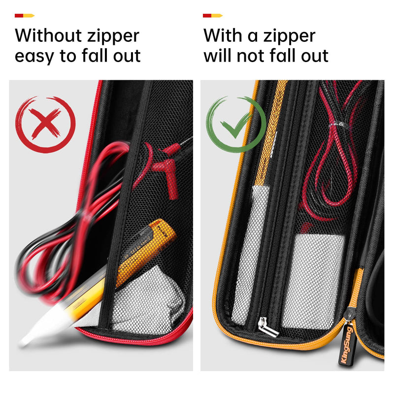 [Australia - AusPower] - KingSung Hard Case for Fluke T5-600/T5-1000/ T5600/ T6-600 Electrical Voltage, Tester Multimeter Carrying Storage Bag, Black 