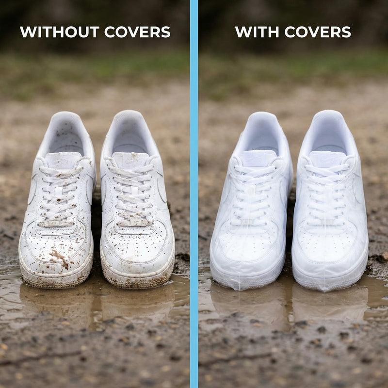 10 Pairs Waterproof Non-Slip Shoe Covers for Adults Transparent Long and Short Shoe Protector Rain