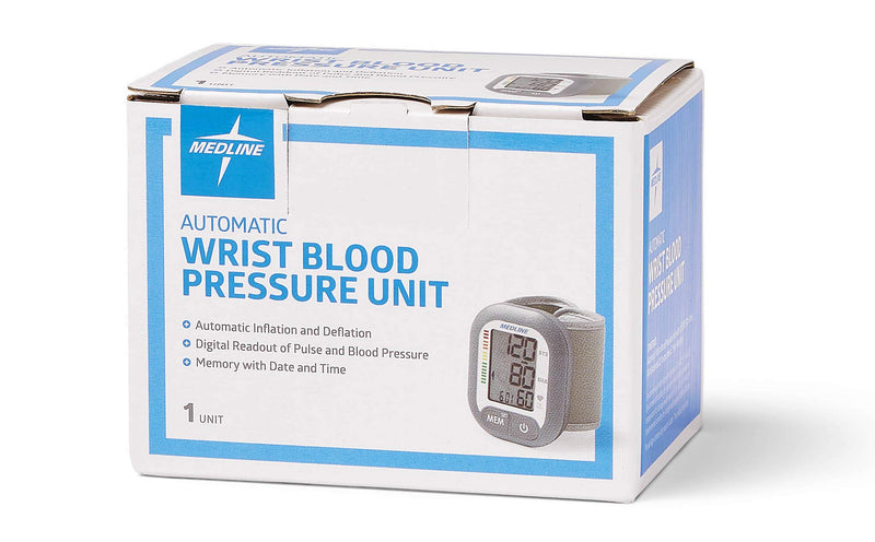 [Australia - AusPower] - Medline Digital Wrist Blood Pressure Monitor, BP Cuff with Batteries Included (60 Reading Memory) 