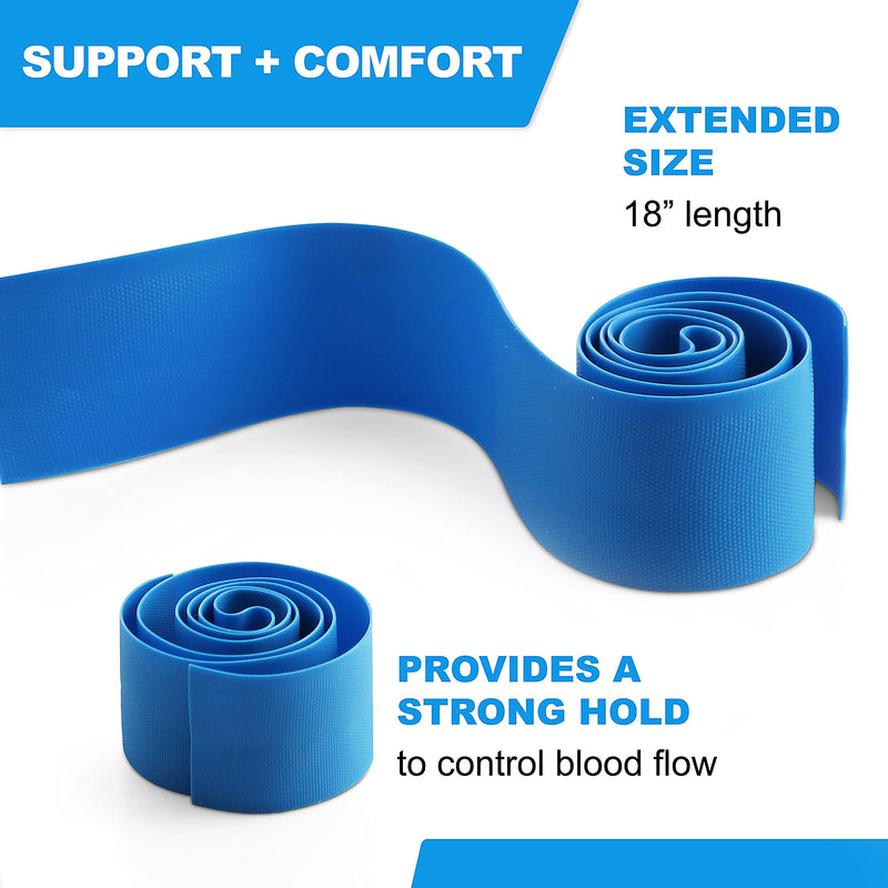 [Australia - AusPower] - PrimaCare DT-1850 First Aid Disposable Tourniquet, Latex Free Nursing Supplies Essential, 1" Wide by 18" Long Anti Tear Single Use Tourniquets Travel Kit, Pack of 50 